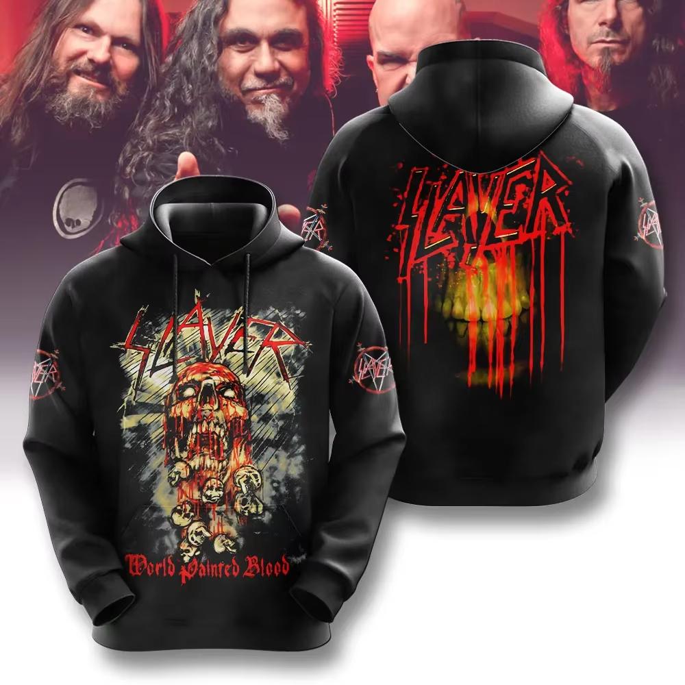 Rock Band Slayer Sweat à capuche imprimé 3D Hommes Femmes Mode Hip Hop Sweat à capuche Sweat-shirt Vêtements pour adultes Masculina Sudaderas Hombre