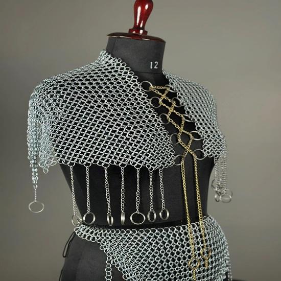 Lady Chainmail Armor Medieval Knight Armor Chainmail Female Costume Medieval Armor Best Gift for Her