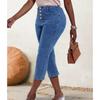 Women's High Waist Washed Women's Jeans Fashionable Versatile Straight Leg Pants