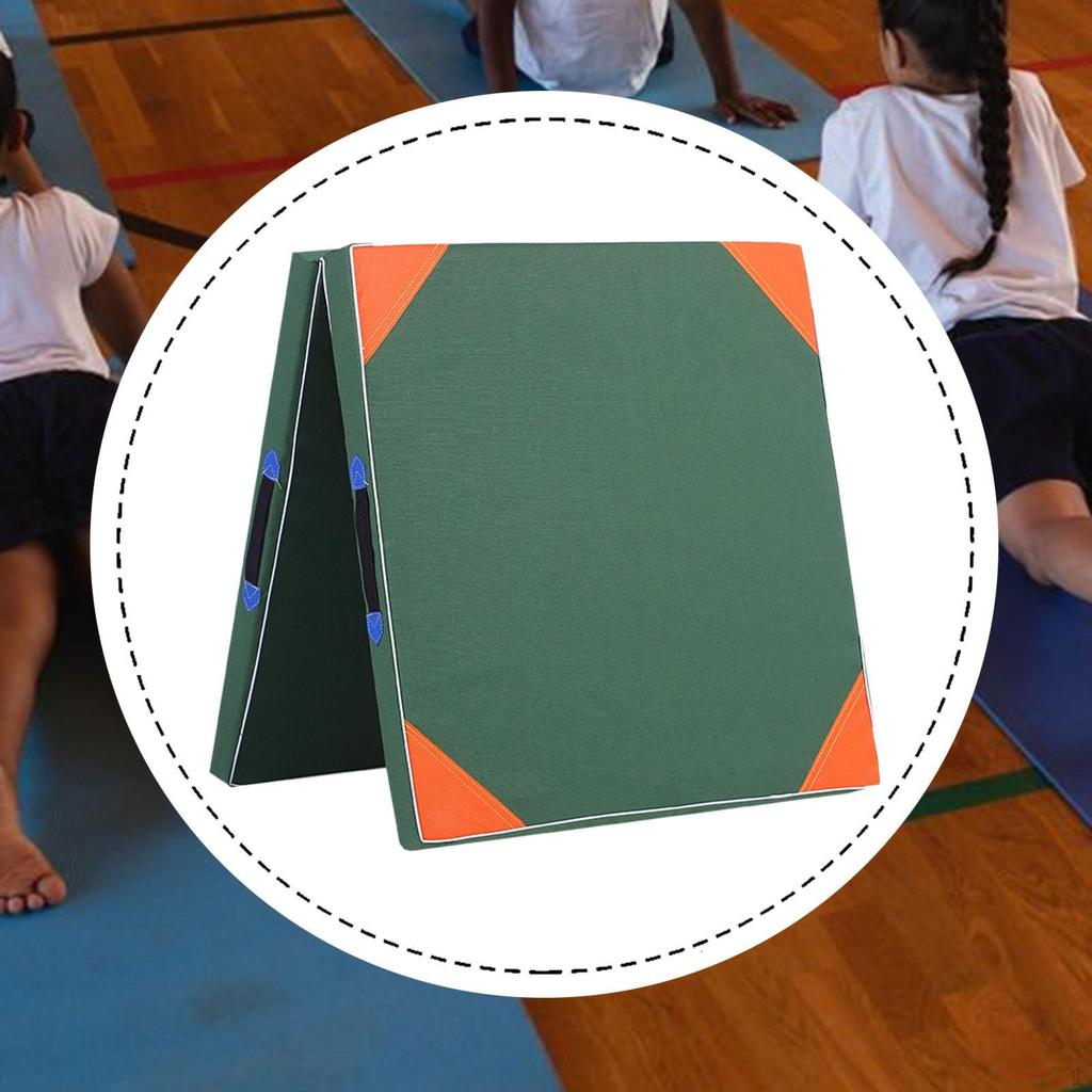 Folding Exercise Mat 120cmx60cm Purpose Portable Gymnastics Two Fold for Yoga Dance Practice Sit