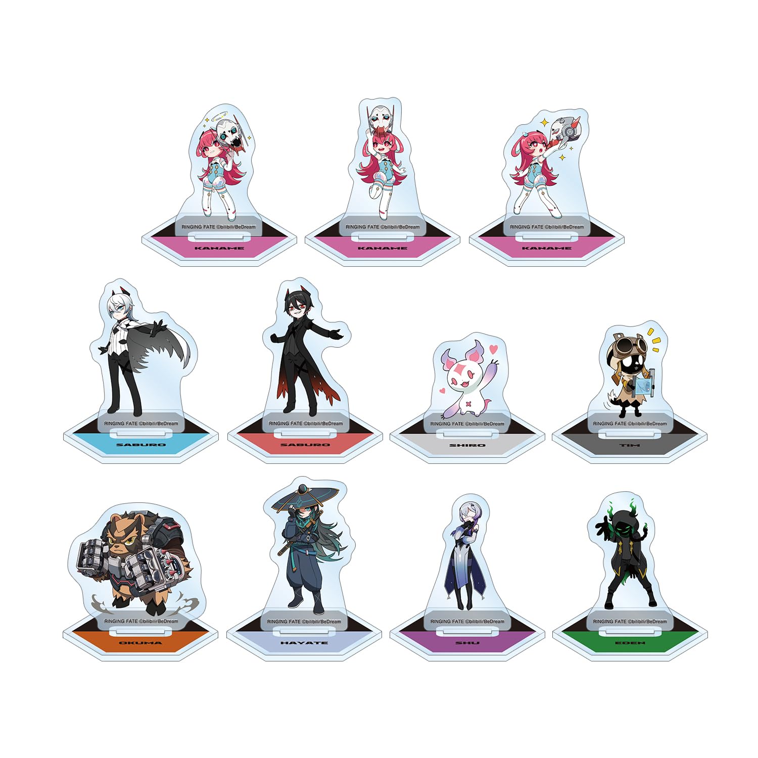 

TV Anime Trading Mini Acrylic Stands Box of 11 RINGING FATE