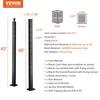 Cable Railing Post 42x1x2in L-Shaped Hole Corner Railing Post Black 1Pc