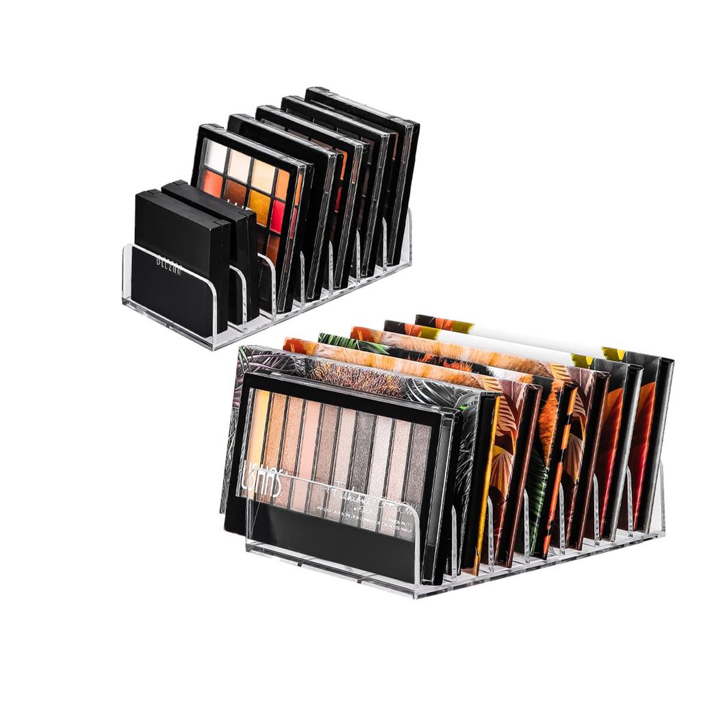 Eyeshadow 7 Eyeshadow Cosmetic Compartment Clear Makeup Cosmetic Storage Makeup Large Small Item Holder 2-Piece Storage, Compartments, Holder,