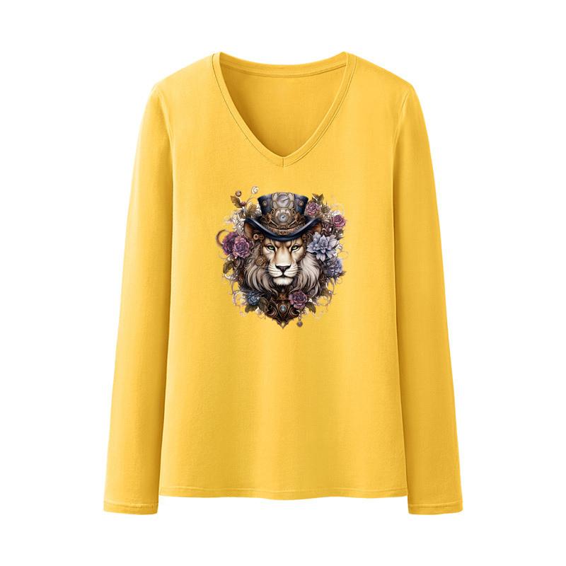 Gentle Lions Patches For Clothing Diy Hoodies Jeans Parches Ropa Clothes Sticker Heat Press Appliqued Thermal Patches