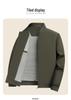 Dad's Mid-Length Men's Casual Jacket for Spring & Autumn - Business Baseball Collar Thin Coat