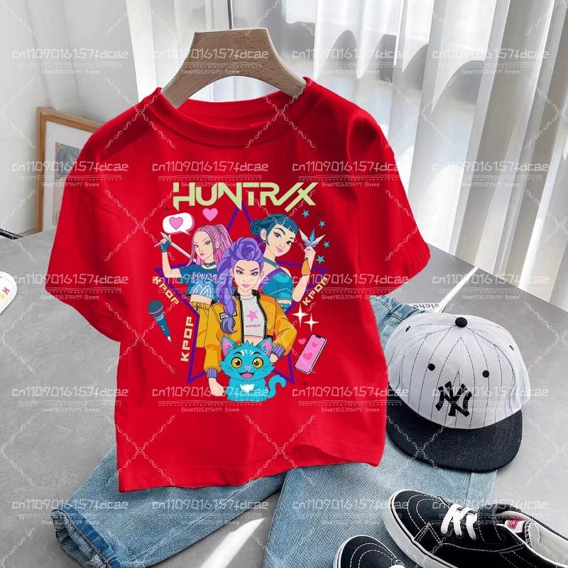 Girls' Stylish Hoodie with Capybara Printed T Shirts Kids Children's T-shirt Boys Girls Summer Spring Casual Top Tee