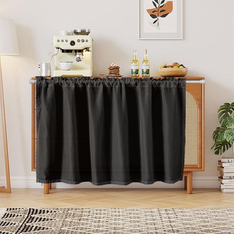 Tenda Oscurante Anti-macchia in Chiffon Mezza Tenda Corta per Armadietto da Cucina Tenda Divisoria per Oggetti Vari Antipolvere