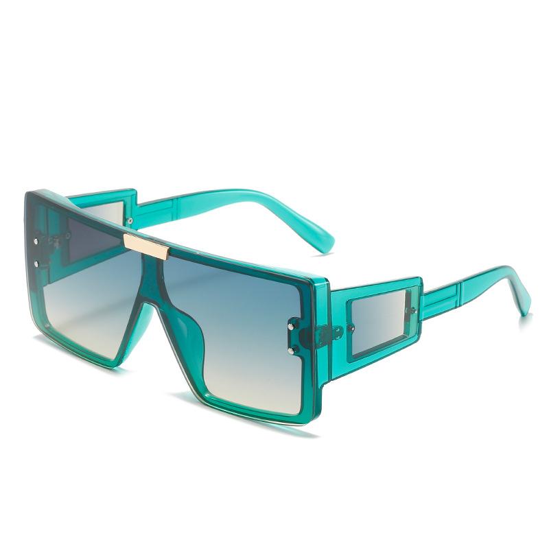 European And American Fashion Large Frame Sunglasses Personalized Integrated Sunglasses Trendy Punk Sunglasses new arrival