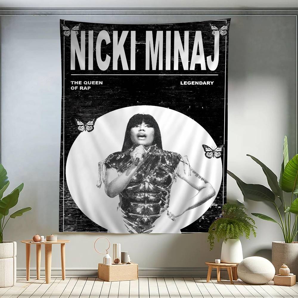 Sängerin Nicki Minaj Hippie Wandbehang Wandteppiche Bohemian Wandteppiche Mandala INS Heimdekoration