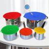 1pcs Silicone Microwave Bowl Cover Food Wrap Bowl Pot Lid Food Fresh Cover 12-26cm Pan Lid Stopper Bowl Covers Kitchen Tool