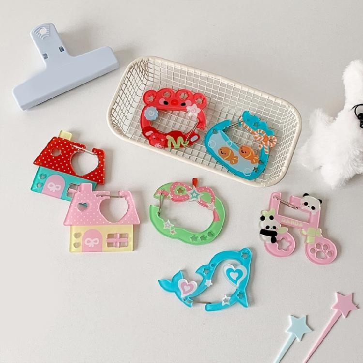 Multifunctional Carabiner Key Holder Acrylic Design For Backpack Decors Keychains Bag Charm Students Travel Essential