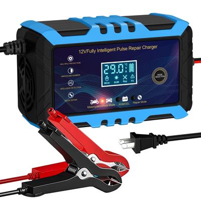 12V Fully Automatic Pulse Maintenance 6A Charging LED Suitable for Japanese Instruction Manual Charger, Charger, Charger, Charging, 4-100Ah Lead-Acid