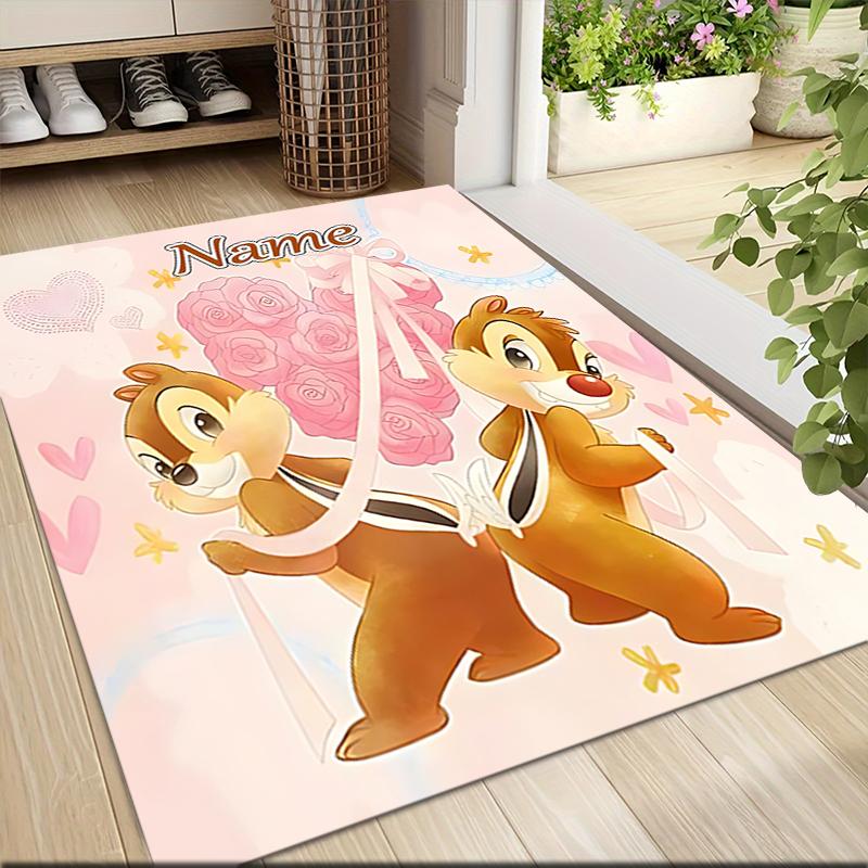 Custom Name Chip 'n' Dale Adventure Carpet Rug Customizable Soft Washable Anti-Slip Home Living Room Sofa Mats Personalized Rug. 0909390