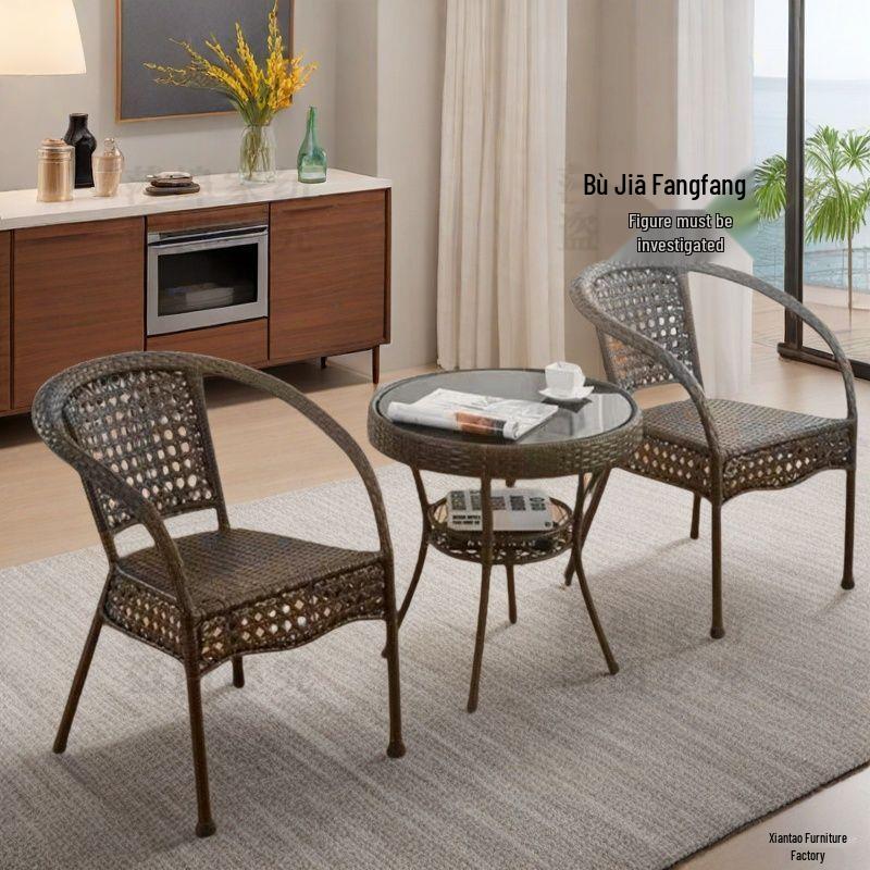 Eleganter Handgewebter Wasserdichter Rattanstuhl - Verdicktes, Hochwertiges Design für Zuhause