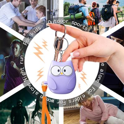 Porte-clés Alarme Personnelle Yousheng avec Lumière LED Son Assourdissant Forme Mignonne Portable Urgence Auto-Défense Sécurité Alarme Porte-clés