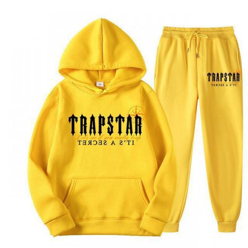 Men Women Hooded Fleece Tracksuit Set Long Sleeve Top Pant Casual Sportswear