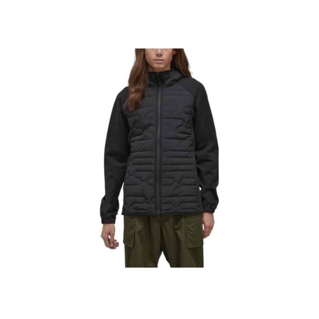 Y-3 SS23 Solid Color Hooded High Neck Casual Jacket Men Outerwear Black HM9344