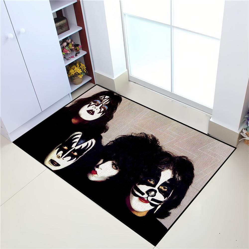 Rock Band Kiss Band Door Mat Welcome Entrance Balcony Bathroom Floor Non-slip Rug Bedroom Carpet Home Decoration