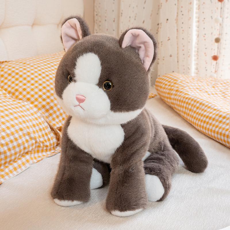Cute Simulation Three-Flower Cat Doll Plush Toy Small Flower Cat Kitten Doll Children'S Company Soothing Cloth