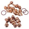 23pcs Plasma Electrode Tip O Ring Set for Hobart AirForce 400 Cutter Suitable for ICE25C ICE27C Handheld Torches
