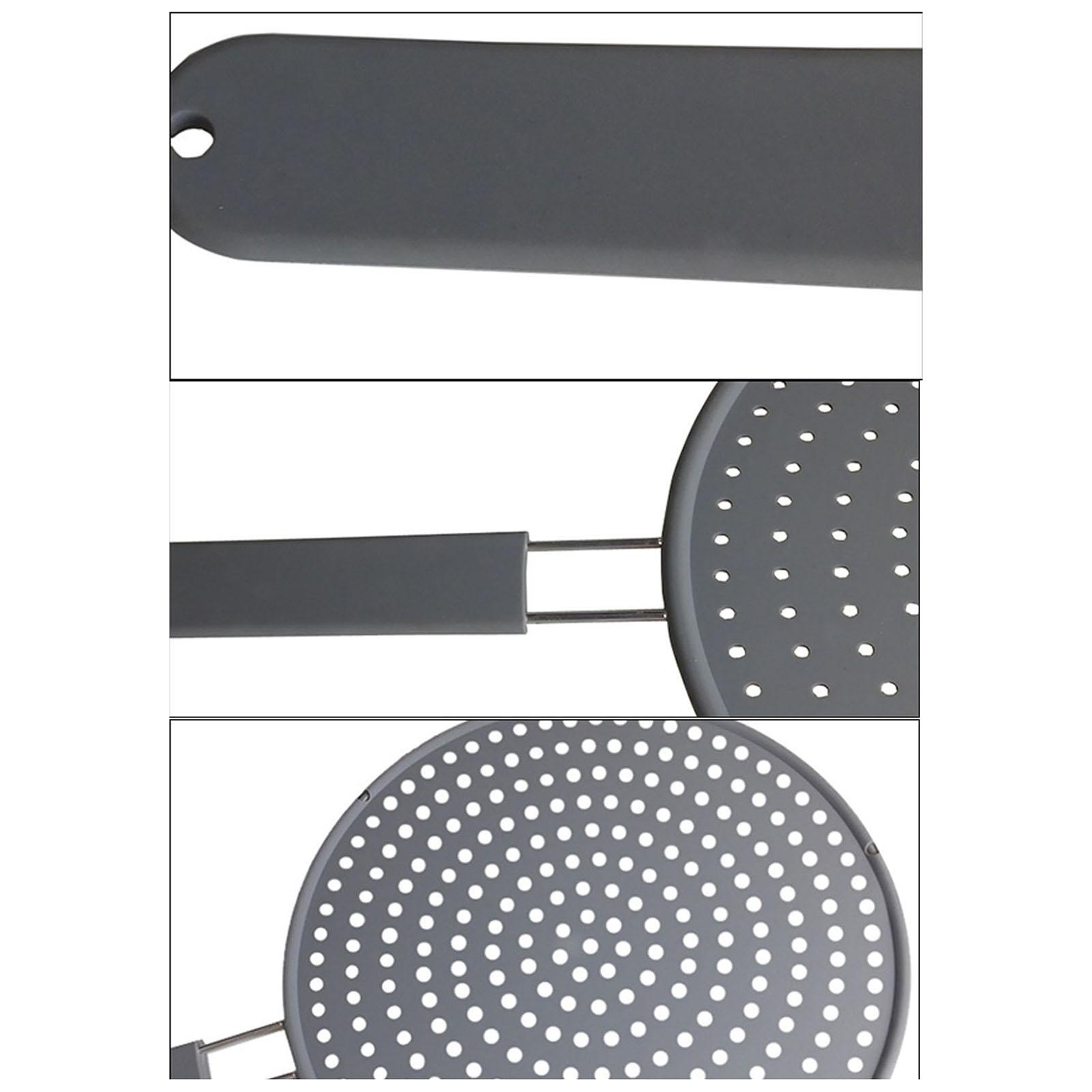 

Kitchen Silicone Splatter Screen, High Heat Resistant Cooling Mat, Drain Board and Strainer Grease Barrier Grease Splatter Guard Drainer Pot Cover Rou