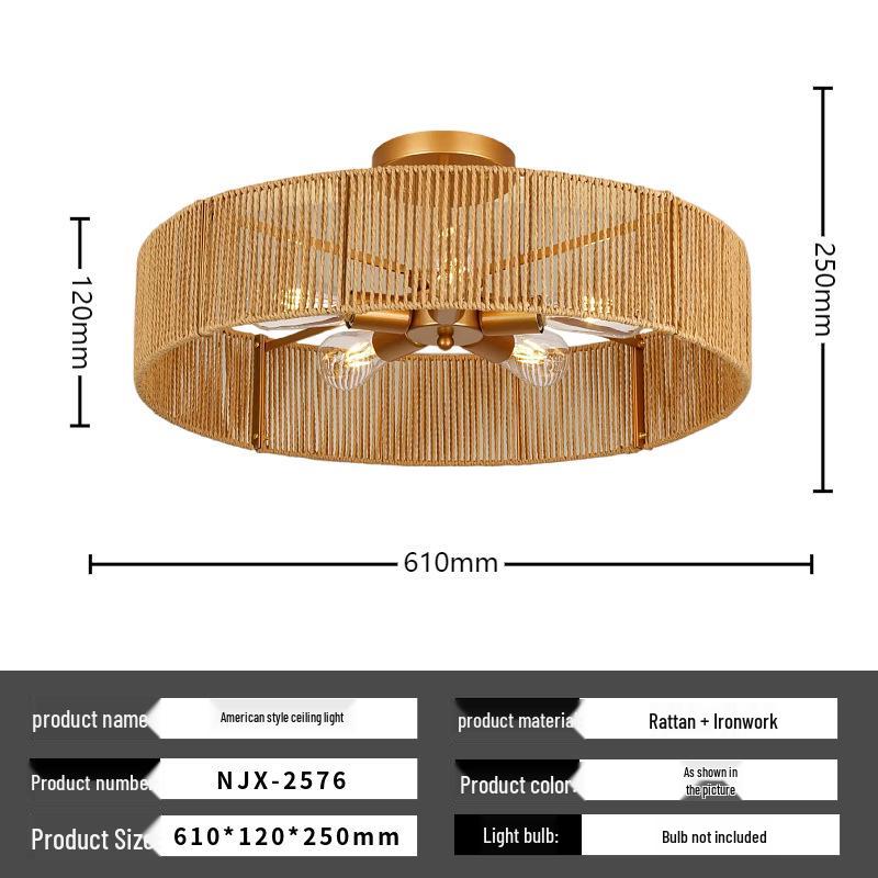 Modern Minimalist Hemp Rope Pendant Light for Bedroom, Study, and Tea Room