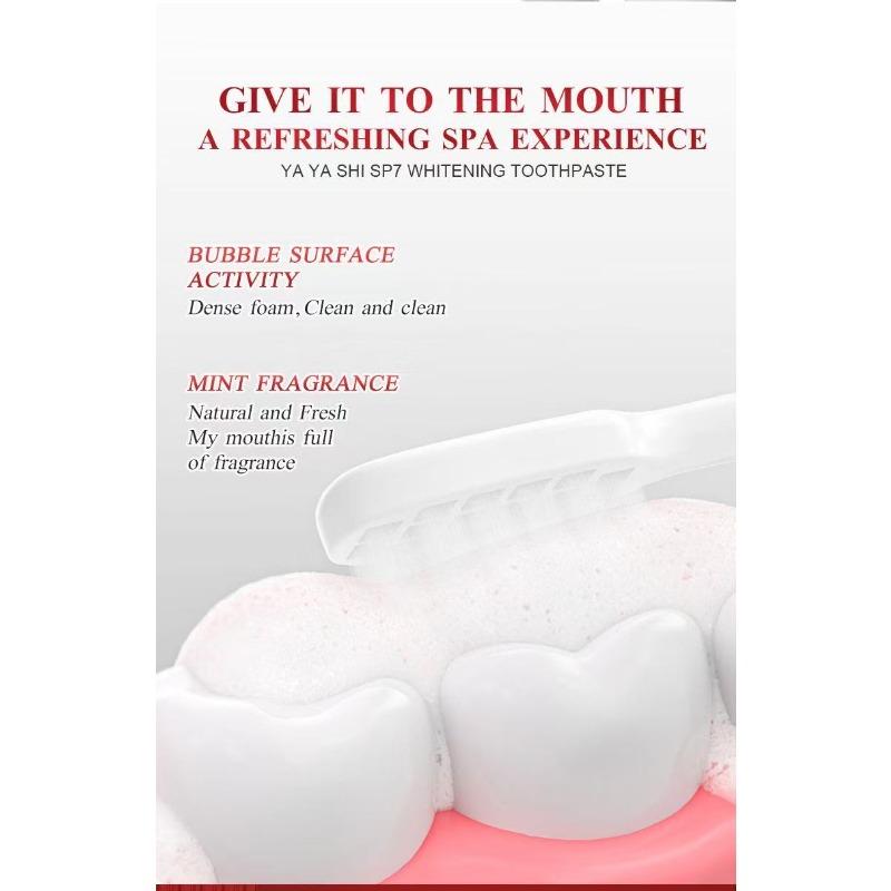 Dentifricio Sbiancante, Rimuove Macchie e Rinfresca l'Alito, Sbiancamento Quotidiano e Cura Preventiva contro i Denti Gialli, con Potere Pulente Super Forte.