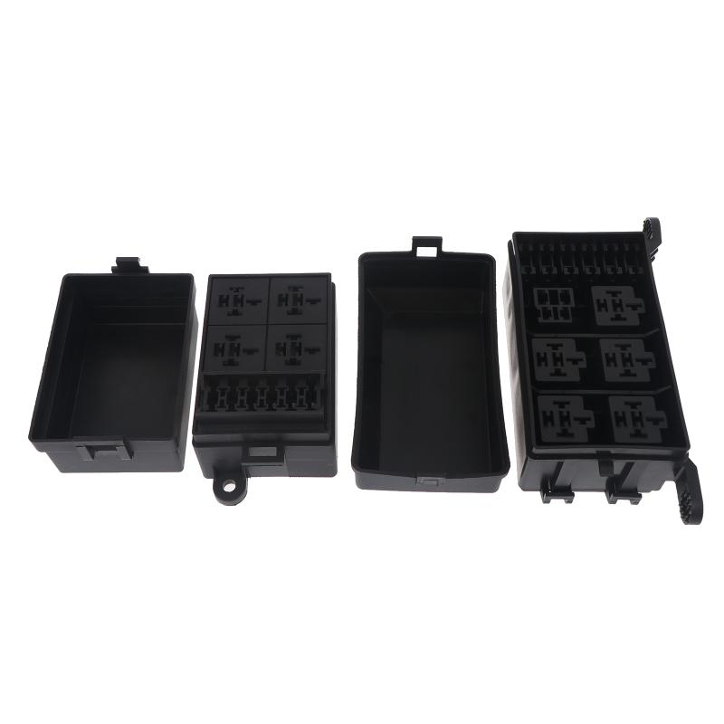 1Pcs Waterproof Car Truck Relay Fuse Box 4 Relays 6 Fuses Holder Case for Off-Road SUV Marine Use