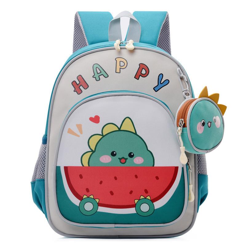 Adorable Lightweight Nylon Backpack For Kids With Fun Cartoon Design And Arched Straps