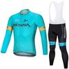 Herren Damen Radsport Trikot Trägerhose Set Atmungsaktiv Langarm Rennrad Outfit