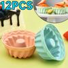 12PCS Silicone Cake Mold Food Grade Baking Cake Baking Mold Kitchen Cooking Bakeware Making Diy Cake Baking Tool For Cakes