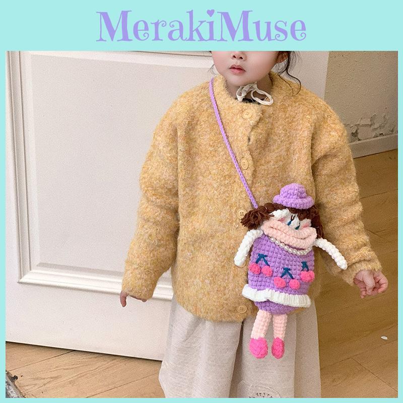 Handcrafted Charming Yarn Shoulder Bag For Children Perfect For Daily Outings And Play