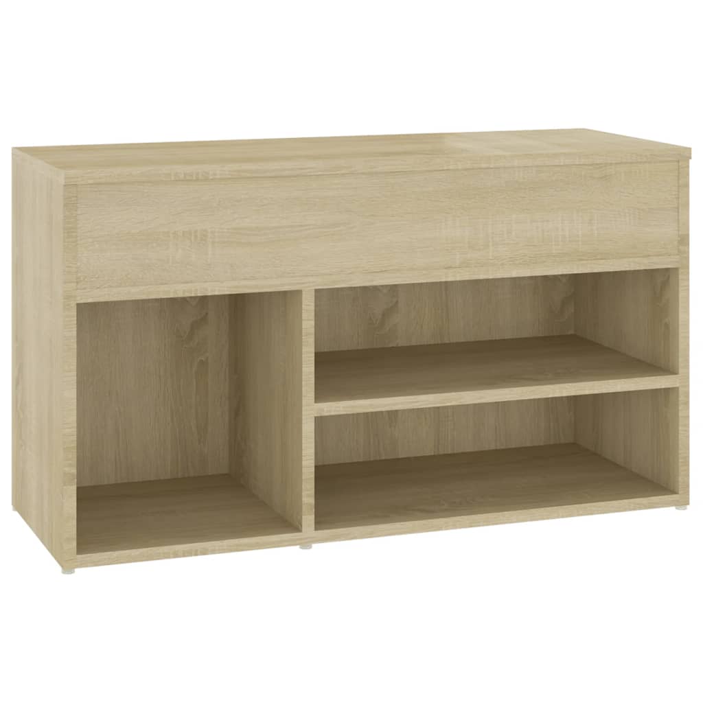 Shoe Bench Sonoma Oak 80 x 30 x 45 cm Wood Based Material