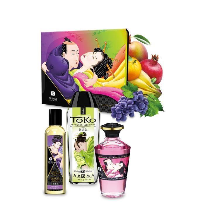 Coffret baisers fruités - Shunga - Coffret cadeau - Noir