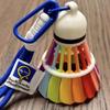 Rainbow Color Badminton Keychain Creative 3D Printing Keyring  Badminton Enthusiast