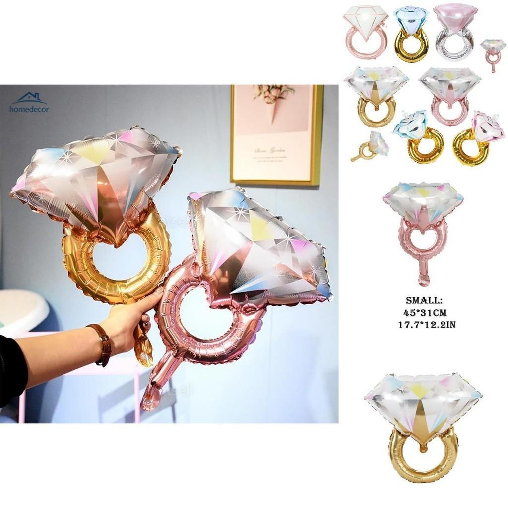Diamond Shaped Ring Foil Ballons Engagement Wedding Party Supplies Decorations
