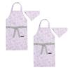 Apron Floral Mist Set Cute Apron and Headscarf Set for Girls Suitable for Toddlers and Elementary School Students Children's