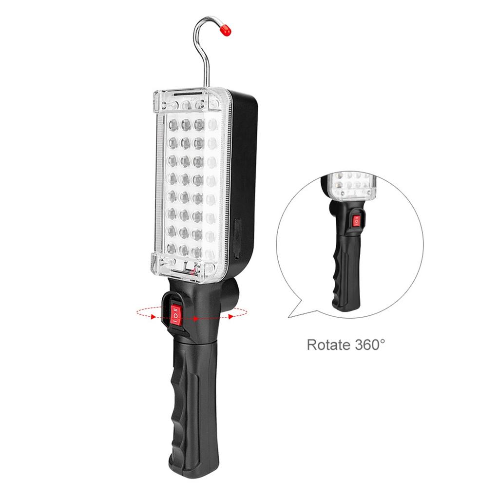 BAAU Portable USB Rechargeable Work Light COB Repairing Lamp with Magnet & Hook 34 LED Camping Lamp Flashlight