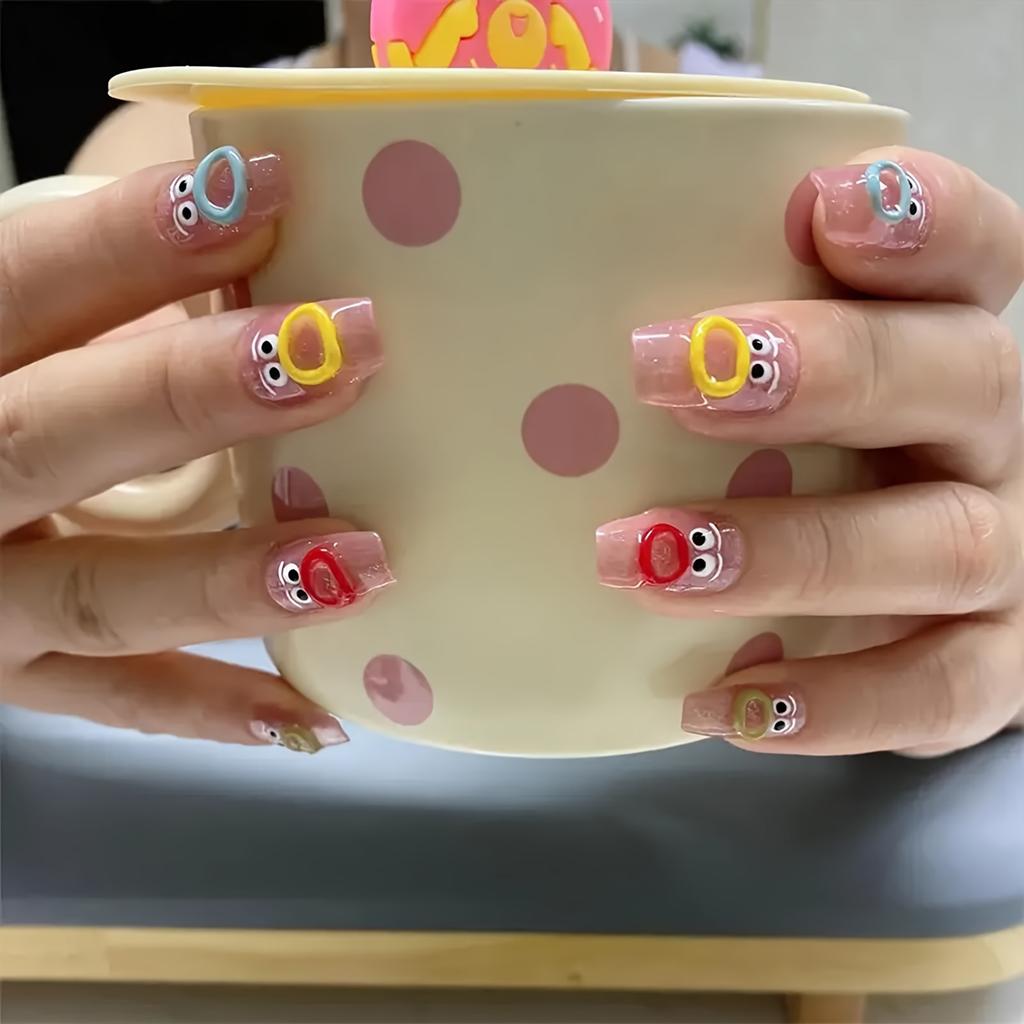 Cartoon Nail Art Stickers Big Mouth & Big Eyes Face Cartoon Stickers Suitable for Nails Art Decorations