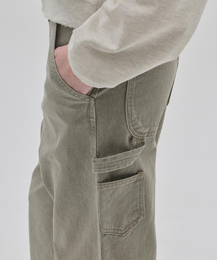 Onpeu Washed Work Pants Khaki