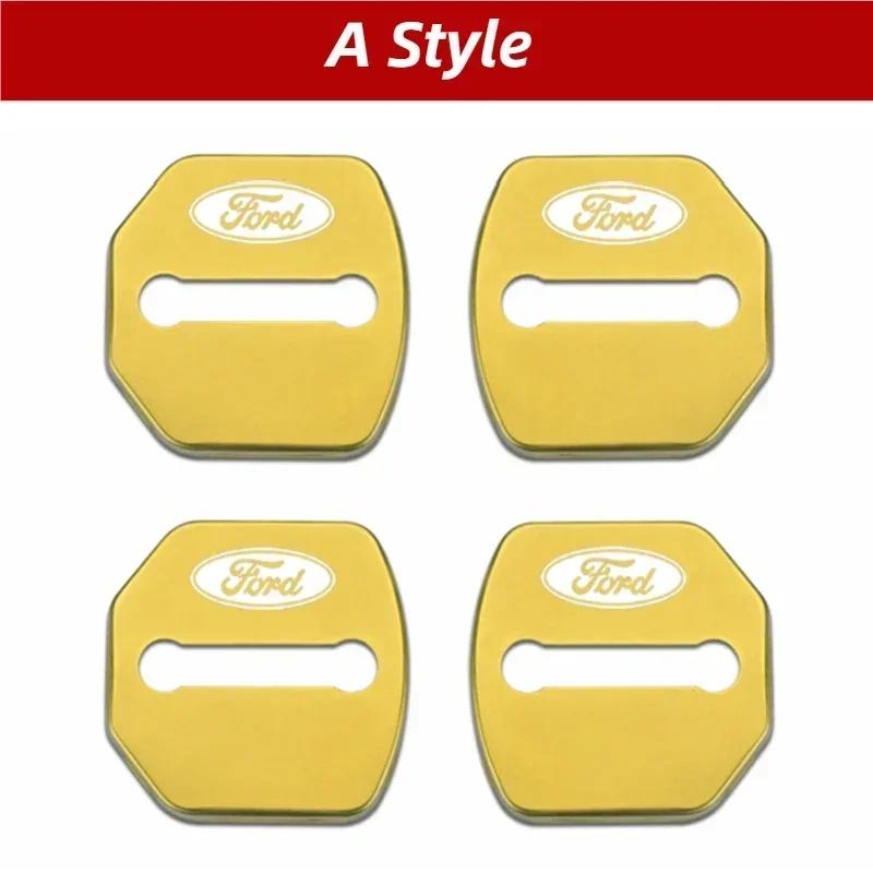 snpwz4 4Pcs Car Door Lock Logo Cover Decals for Ford Fiesta Focus Kuga Explorer Mondeo S-MAX Edge Taurus Territory Escort Escape