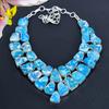 Blue Hememorphite Druzy Gemstone 925 Sterling Silver Jewelry Necklace 18" KG-1832