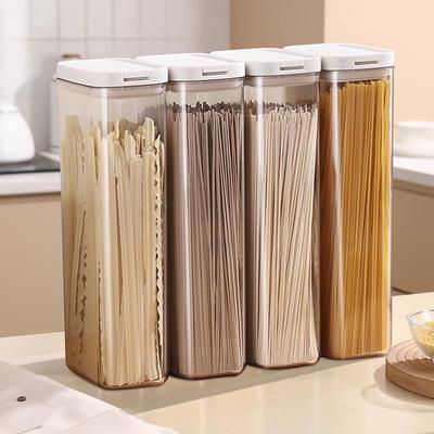 Rectangular Airtight Food-Grade Noodle Storage Jar for Kitchen
