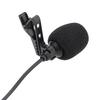 Lavalier Clip Metal Mono Microphone 3.5mm with Collar Clip for Lound Spker Computer PC Laptop