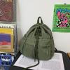 Trendiger Damen-Canvas-Rucksack mit Kordelzug - Cool, stilvoll, schlichtes Design für Studentinnen