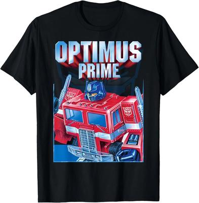 Transformers Optimus Prime Portrait 100% Cotton T-shirt Mens Tees Top
