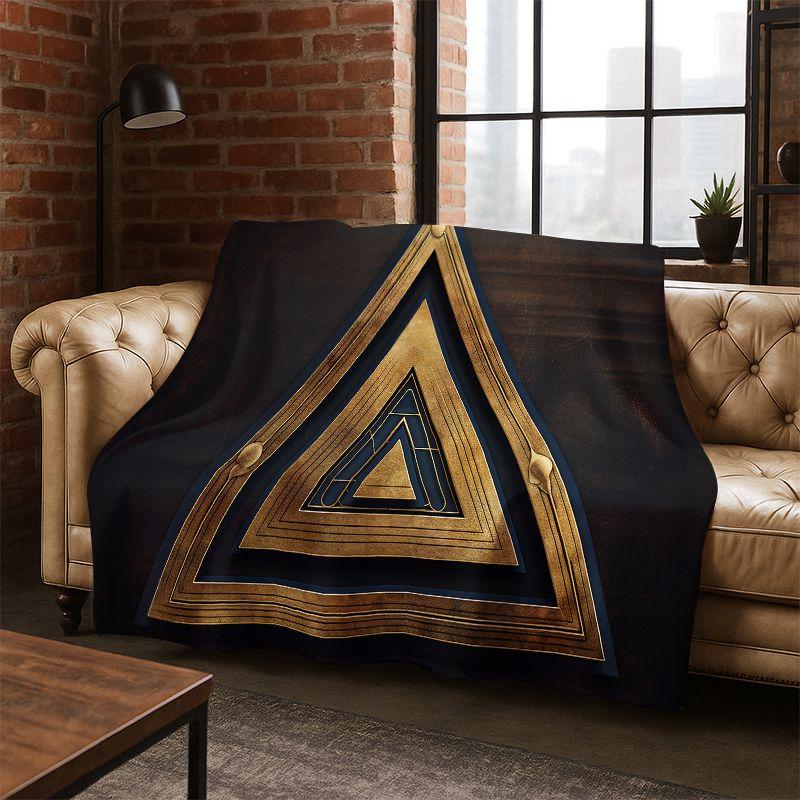 Freemasonry Eye of Providence Evil Eye Nazar Eye of Horus Flannel Blanket Throw Blanket for Bedroom Living Room Bed Travel Gift