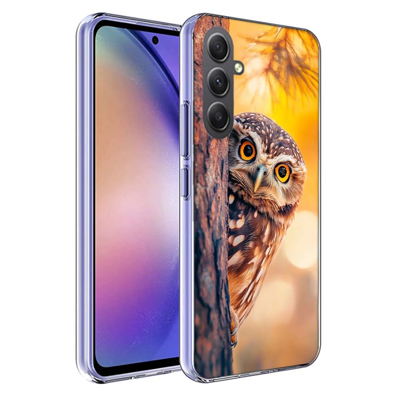 Owl in Winter Phone Case For Samsung A54 A34 A24 A14 A53 A33 A23 A13 A52S A32 A22 A12 A17 Galaxy A03S A04S A02S A42 A72 A73 A90