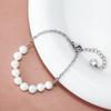 Elegant Charm Pearl Bracelets Steel Chain Beads Bracelets Dainty Simple Thin Pulseras  Jewelry Gift