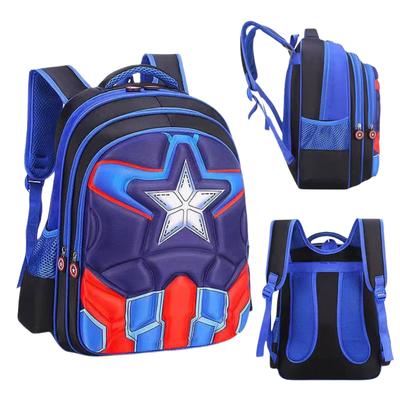 Kids Waterproof Nylon Backpack with Three Compartments - Ideal for Students, Ages 3-12, Inspired by Five-pointed Star